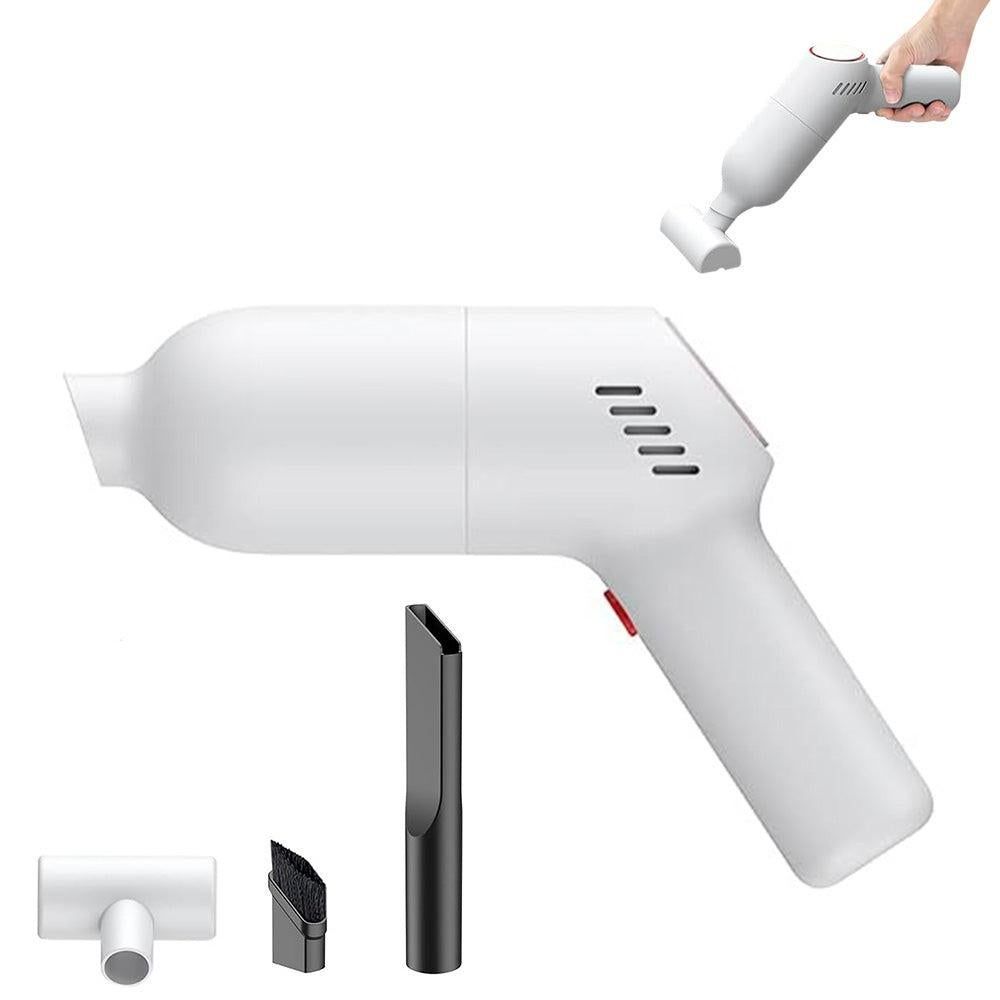 Handheld Car Vacuum Cleaner 9000Pa Rechargeable Portable Cordless Duster - White - Image 8