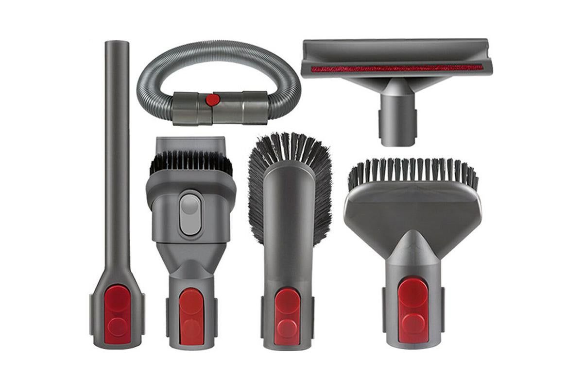 6Pcs Brush Attachment Tools Kit Compatible for Dyson V7 V8 V10 V11 Vacuum Cleaner Accessories Cordless Stick Vacuum Cleaner Accessory Replacement Including Flexible Hose, Crevice Tool, Mattress Tool, Stiff Dust Brush - Image 2