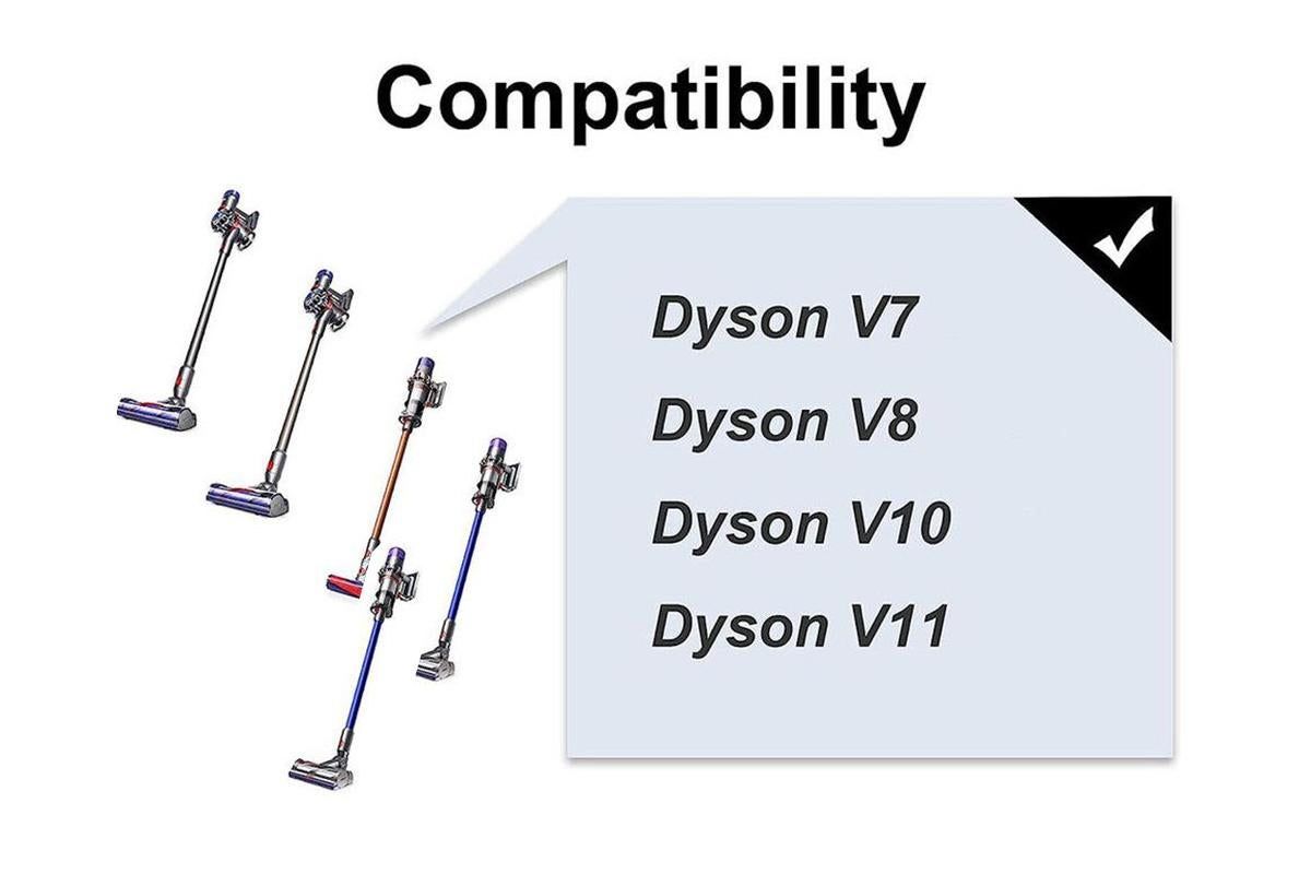 6Pcs Brush Attachment Tools Kit Compatible for Dyson V7 V8 V10 V11 Vacuum Cleaner Accessories Cordless Stick Vacuum Cleaner Accessory Replacement Including Flexible Hose, Crevice Tool, Mattress Tool, Stiff Dust Brush - Image 4