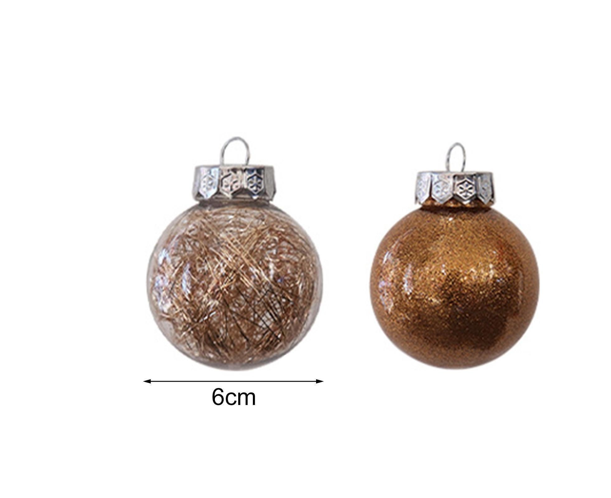 Glitter Xmas Tree Balls-Rose Gold - Image 5
