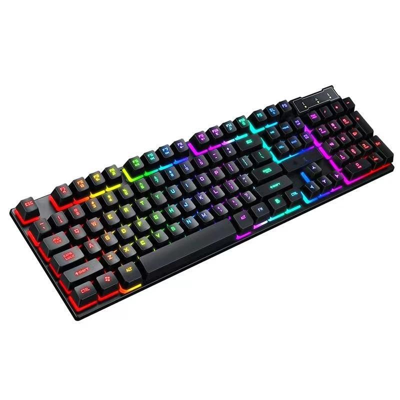 104 Keys Mechanical Gaming Keyboard Wired Backlit Keyboard Hot-Swap Mechanical Keyboard Wired Gaming Keyboard with Number Pad -Grey - Image 5