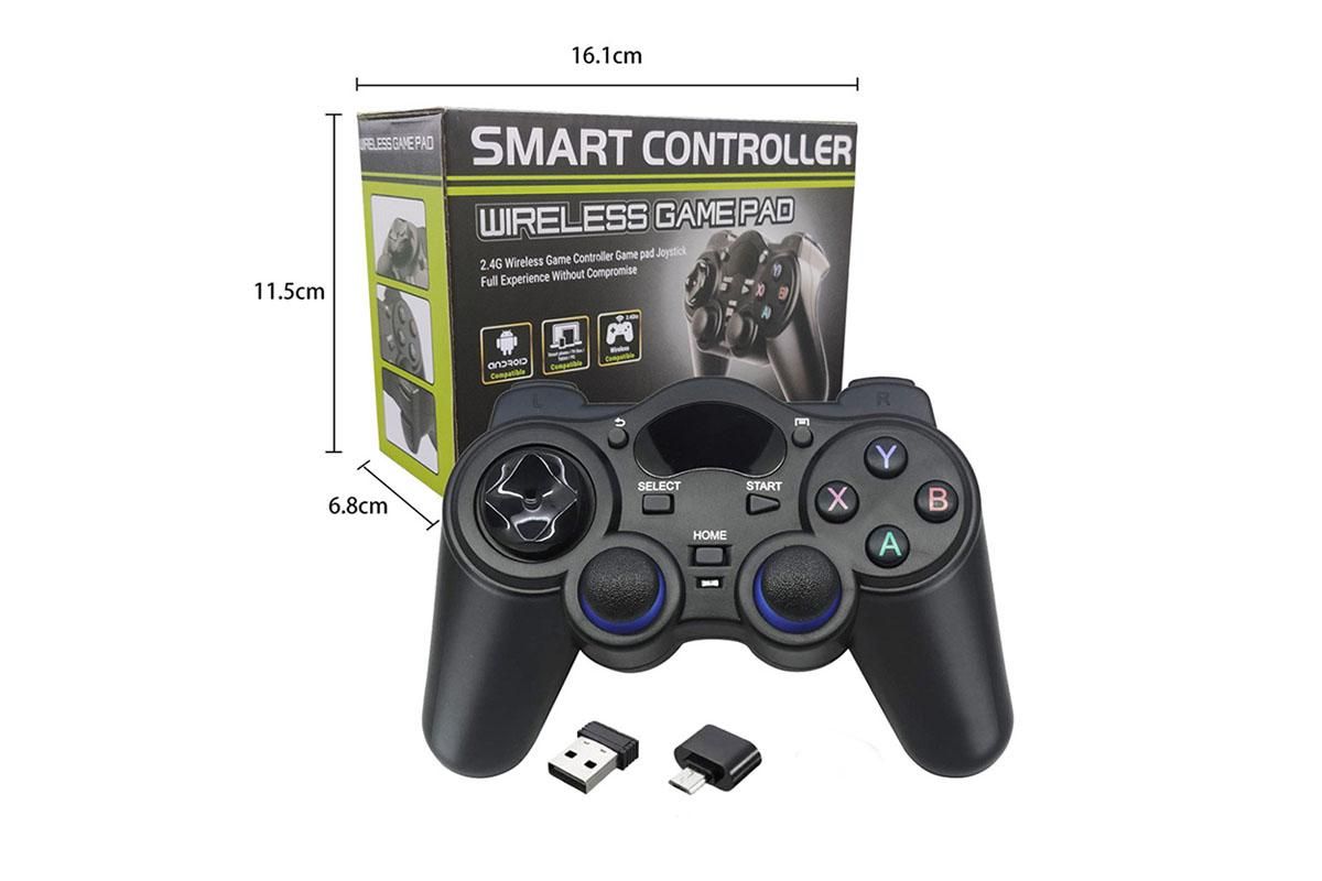 Wireless Gaming Controller for Android TV Box PC 2.4GHz Gamepad Joystick - Black - Image 2