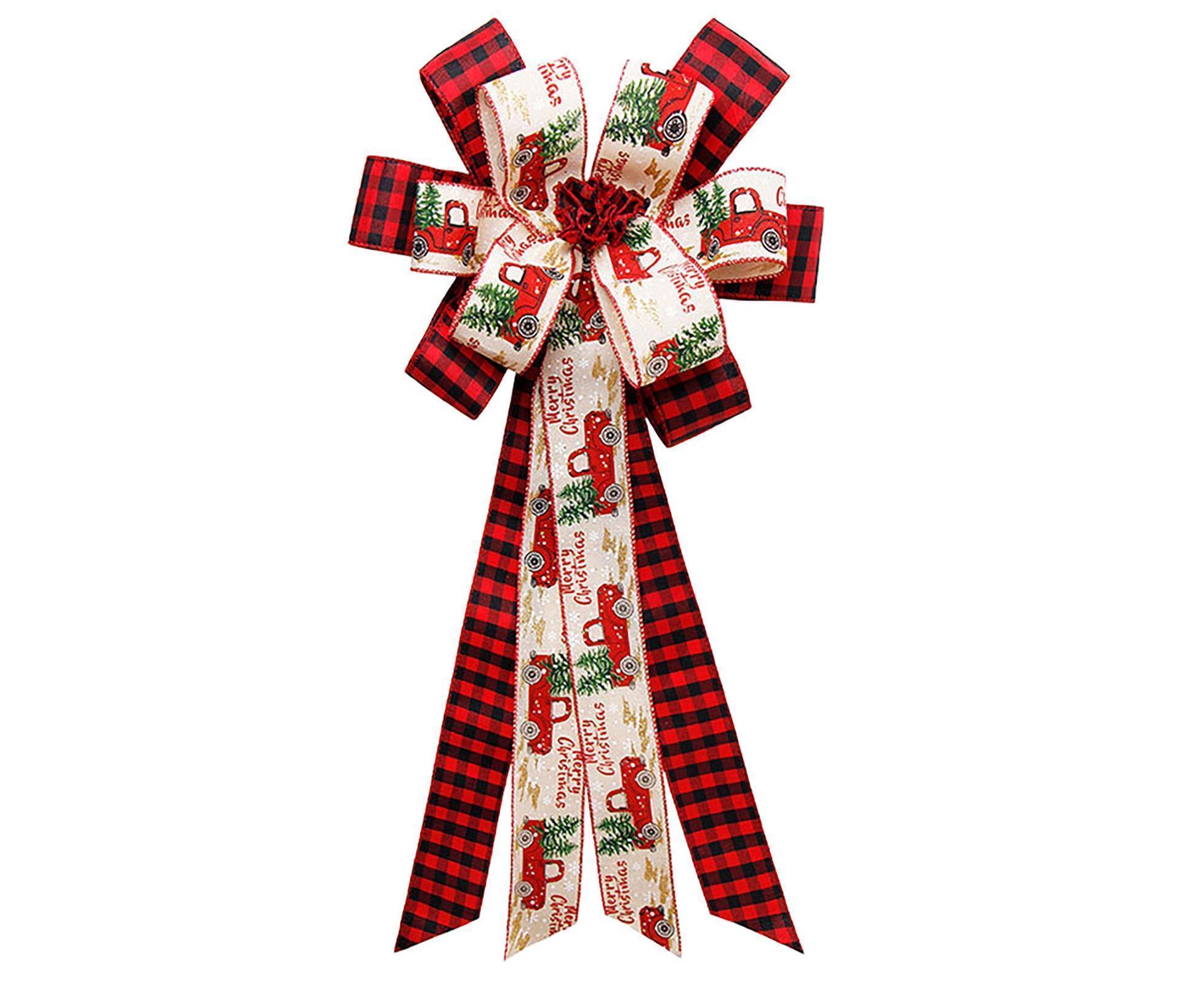 Buffalo Plaid Bow Pendant-Red Black - Image 2