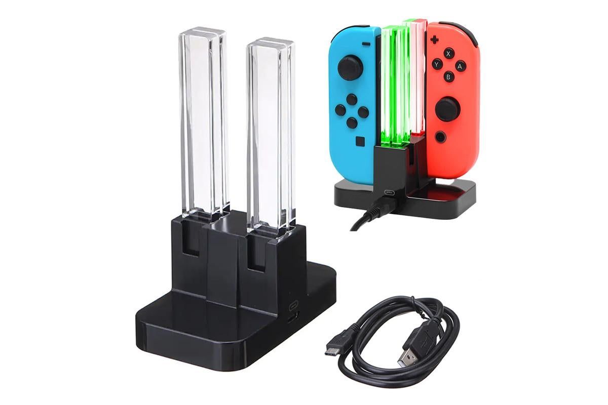 Joy-Con 4-Controller Charging Stand Dock Charger for Nintendo Switch Console - Image 1