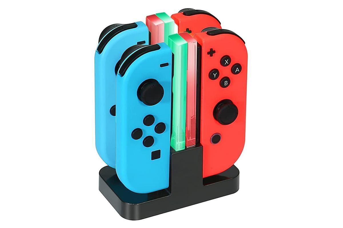 Joy-Con 4-Controller Charging Stand Dock Charger for Nintendo Switch Console - Image 3