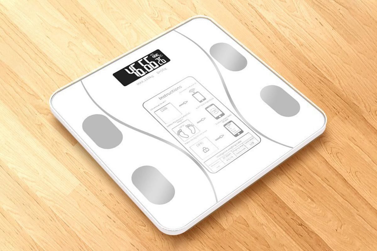 Smart Digital Bathroom Body Fat Scale 180KG Bluetooth Scales Weight -White - Image 2