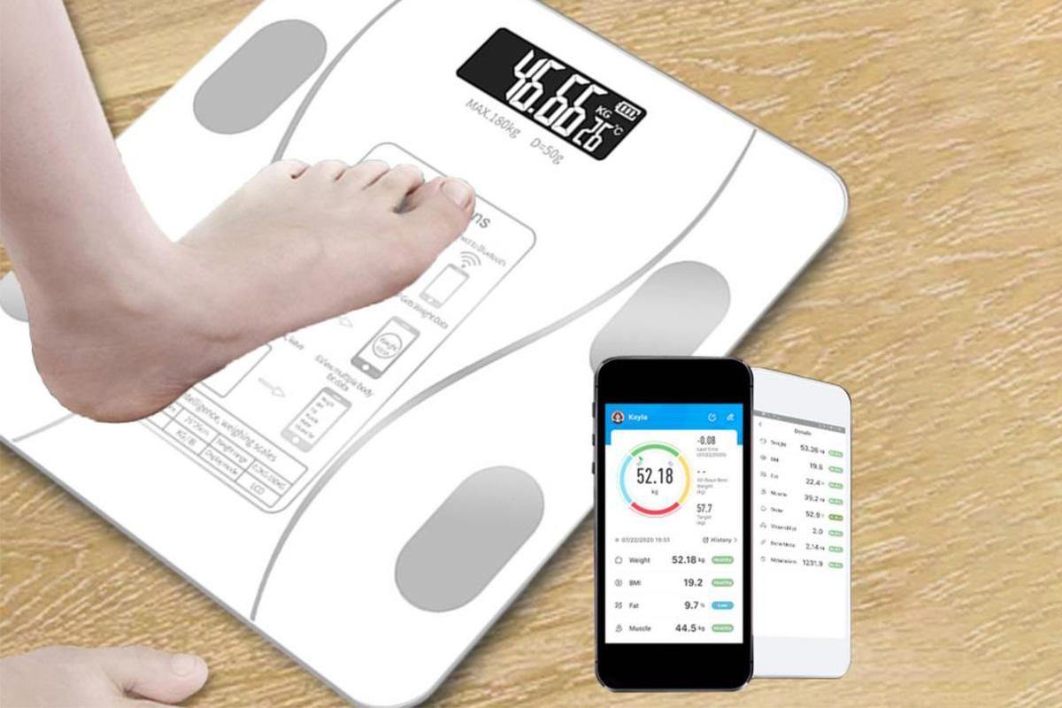 Smart Digital Bathroom Body Fat Scale 180KG Bluetooth Scales Weight -White - Image 5