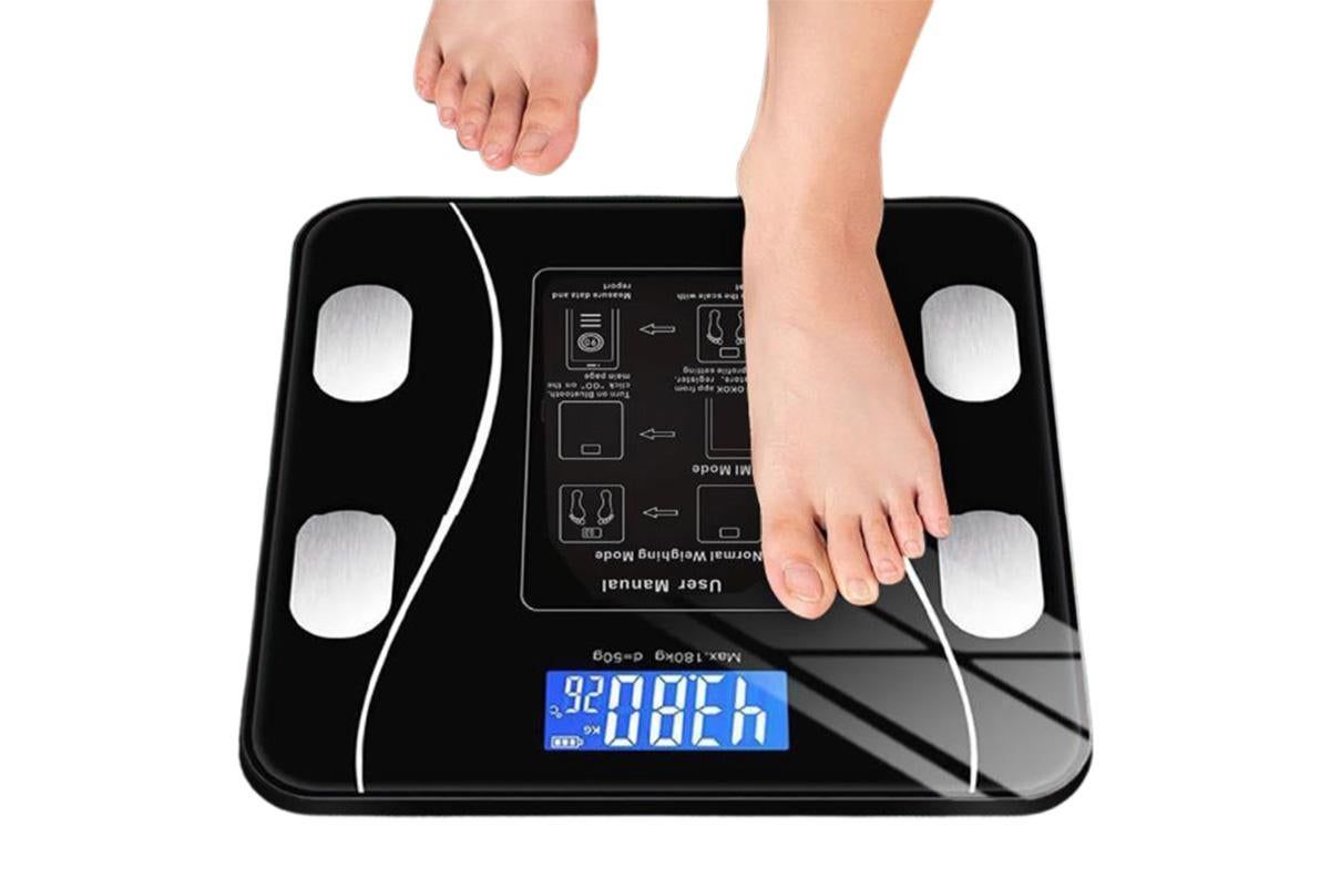Smart Digital Bathroom Body Fat Scale 180KG Bluetooth Scales Weight -Black - Image 7