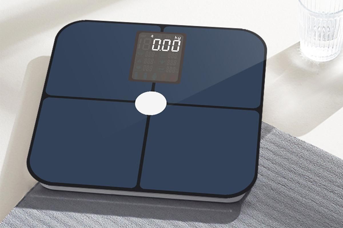 Smart Digital Bathroom Body Fat Scale 180KG Bluetooth Scales Weight for BMI Water -Navy Blue - Image 2