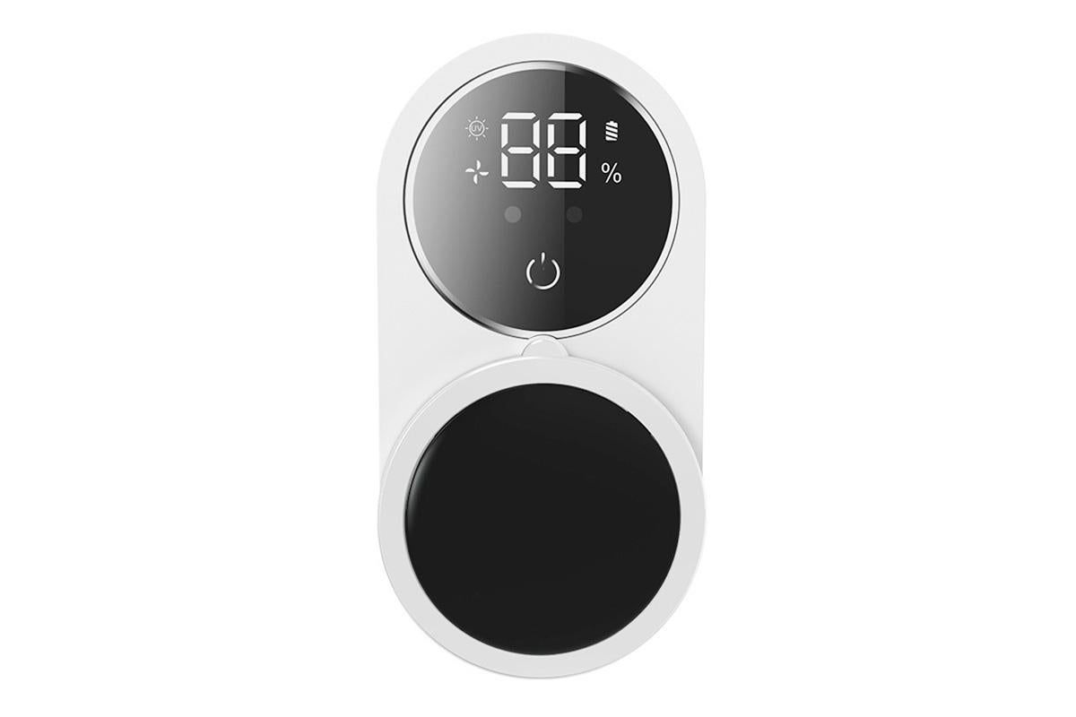 Toothbrush Cleaner Toothbrush Holder Wall Mount Toothbrush Holder for Bathrooms with Smart Light Cleaning and Fan Drying - Image 2