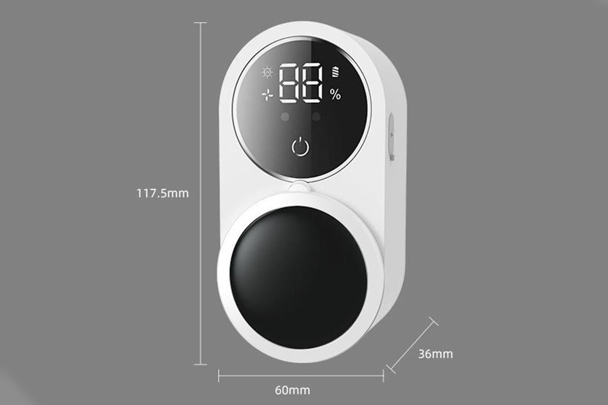 Toothbrush Cleaner Toothbrush Holder Wall Mount Toothbrush Holder for Bathrooms with Smart Light Cleaning and Fan Drying - Image 7