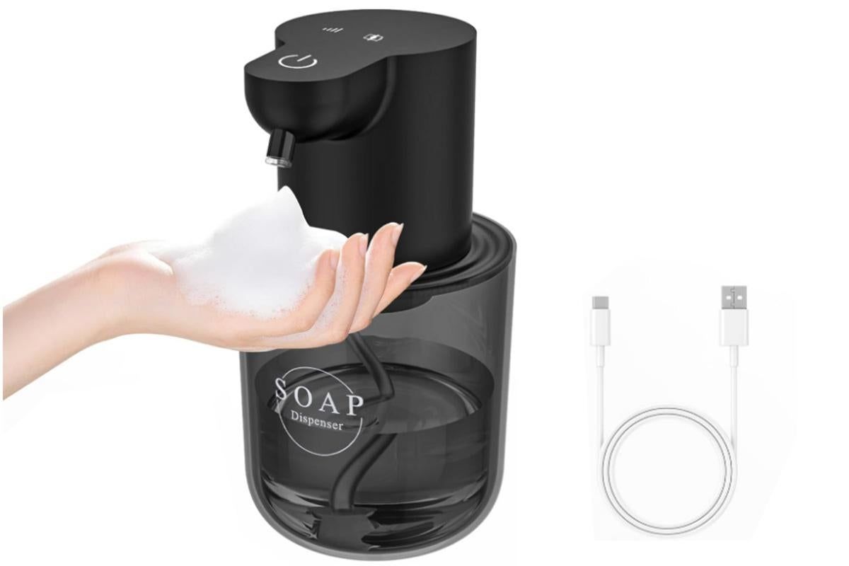 400ml Automatic Foaming Soap Dispenser 4 Level Touchless Foam Soap Dispenser -Black - Image 1