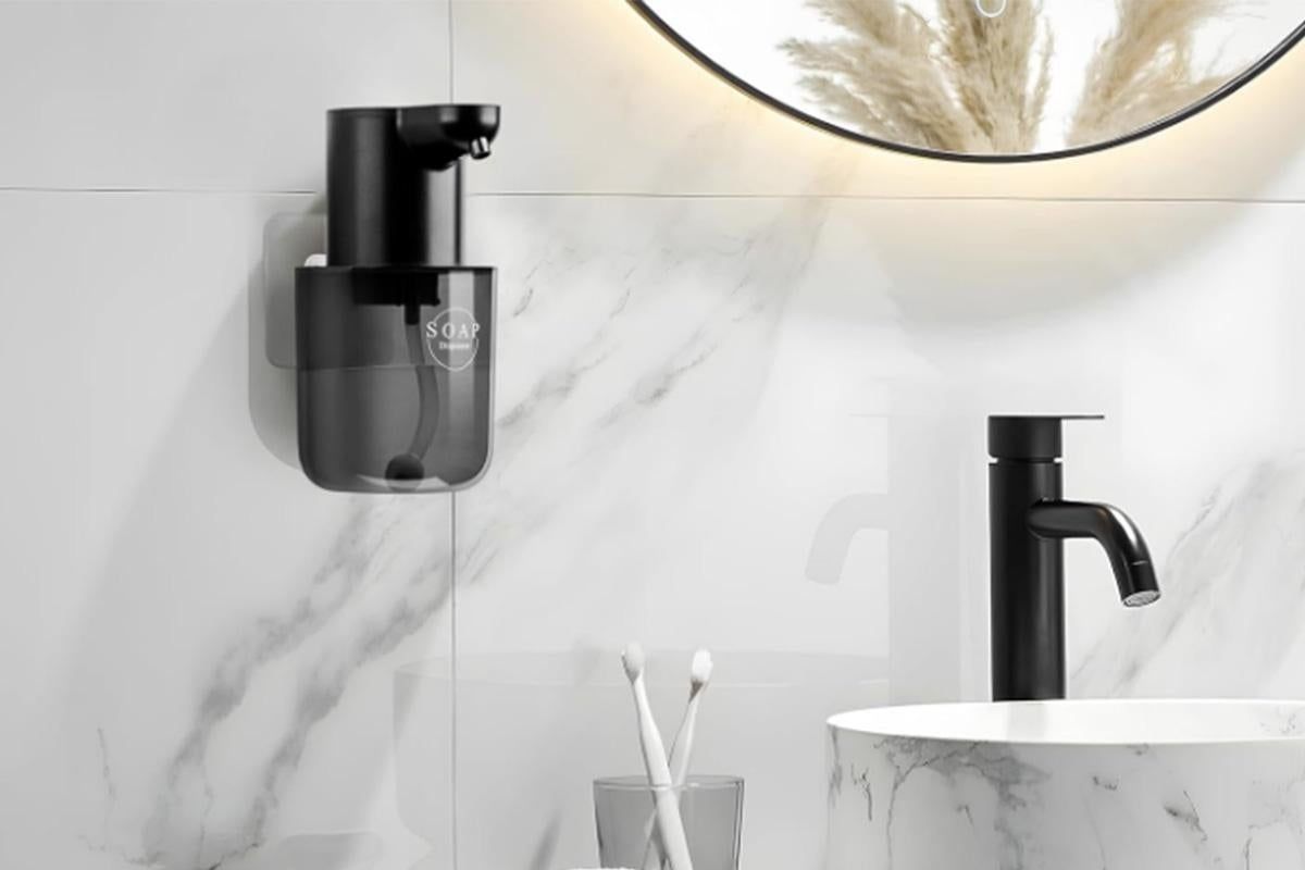400ml Automatic Foaming Soap Dispenser 4 Level Touchless Foam Soap Dispenser -Black - Image 4
