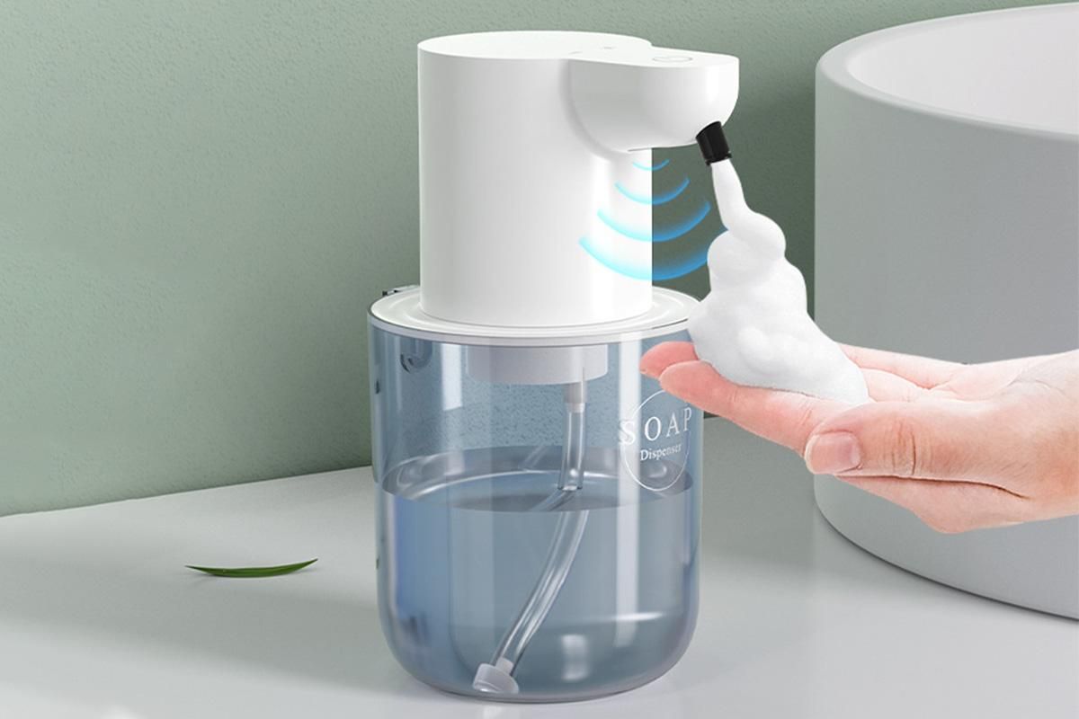400ml Automatic Foaming Soap Dispenser 4 Level Touchless Foam Soap Dispenser -White - Image 2
