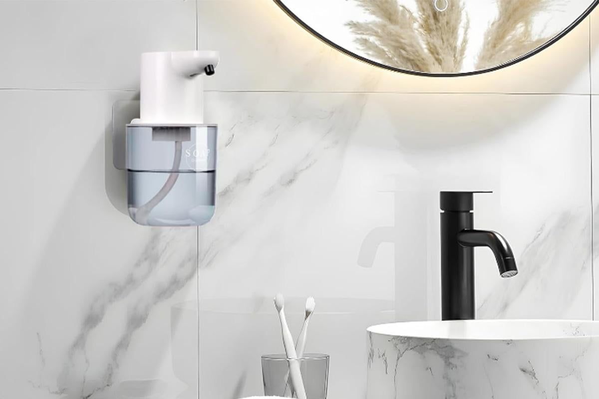 400ml Automatic Foaming Soap Dispenser 4 Level Touchless Foam Soap Dispenser -White - Image 4