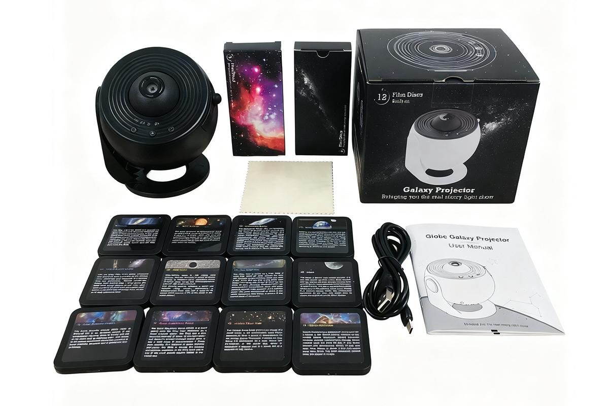 Galaxy Projector for Bedroom 13 Film Discs Projector - Black - Image 2