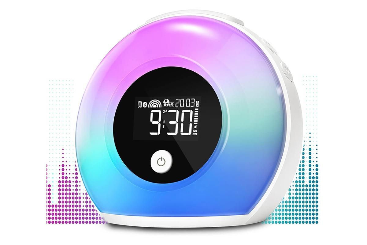 Wake-Up Light Alarm Clock Night Light Alarm Clock with Bluetooth Speaker Dimmable Colorful Light - Image 1