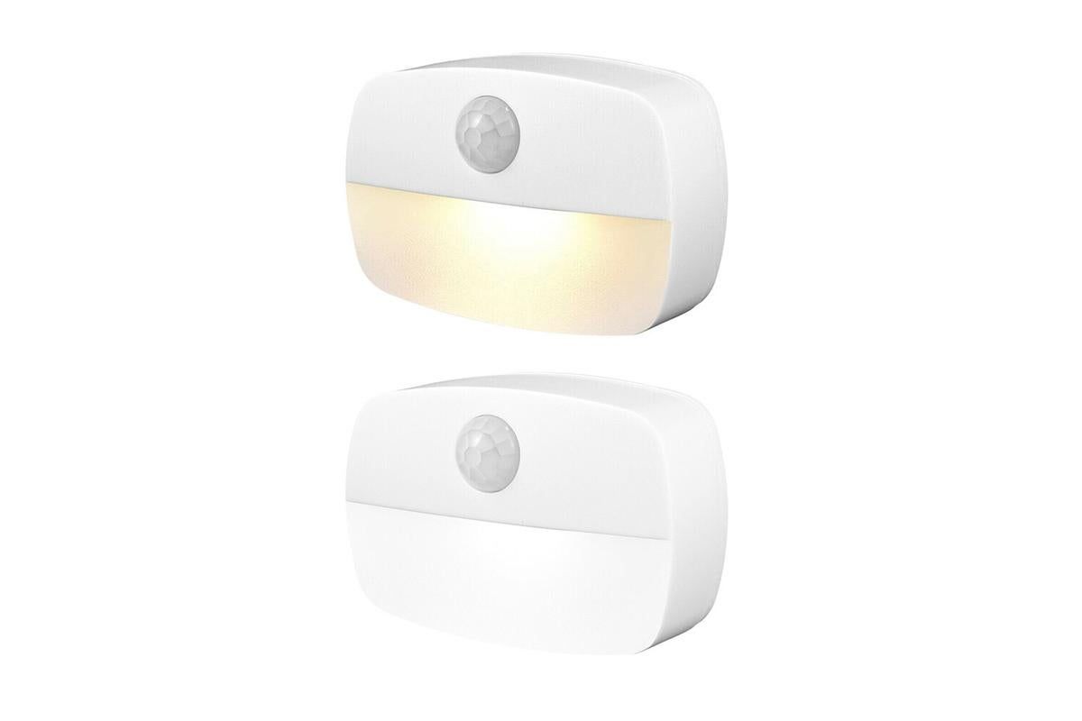 2PCS LED Motion Sensor Night Light Battery Powered Closet Stair Light - Image 1