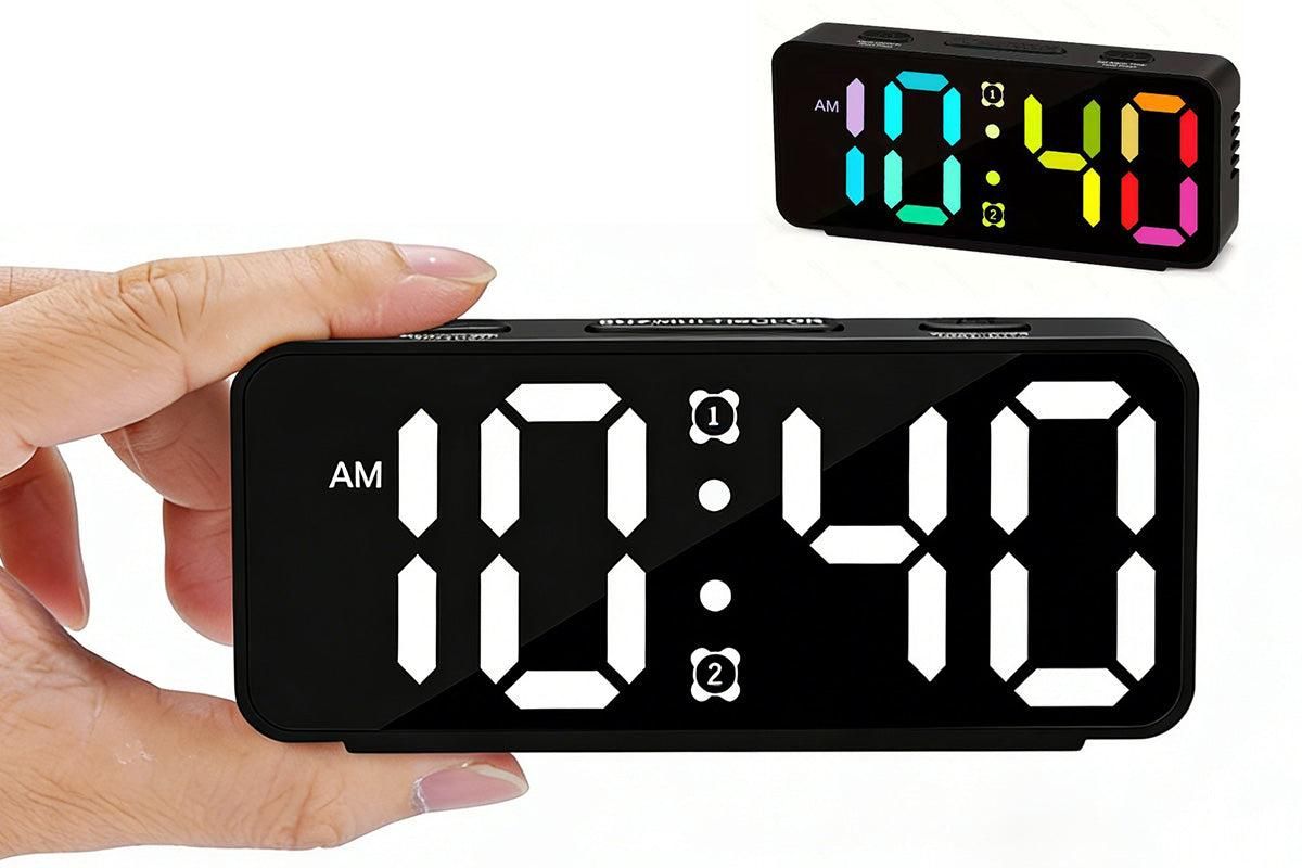 Small Digital Alarm Clock with 5 Dimmers and 5 Alarm Volumes for Bedrooms - Black - Image 8