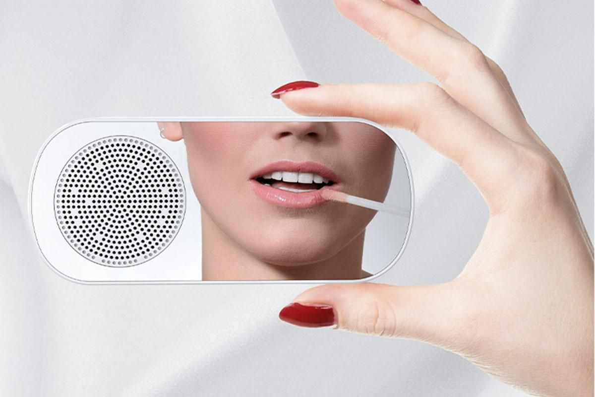 FM Speaker LED Display Portable Alarm Clock Home Decor Bluetooth Digital Radio - White - Image 5