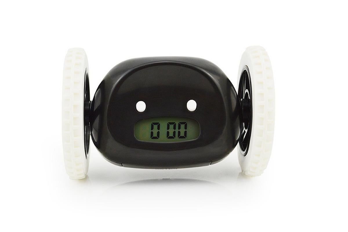 Rolling Loud Alarm Clock Runaway Bedside Mobile Clock for Deep Sleepers Home Decoration - White - Image 4