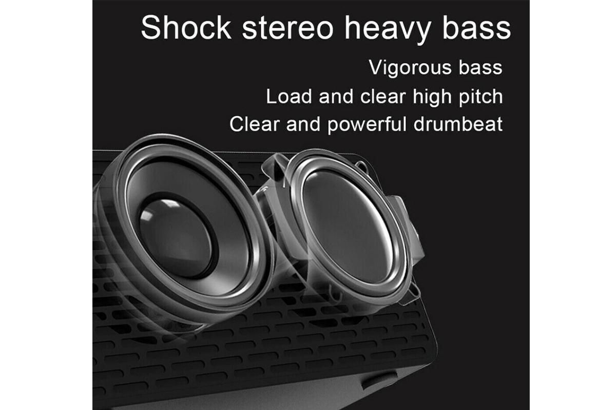Wireless Charging Bluetooth Speaker with LED Digital Alarm Clock and FM Radio - Image 4