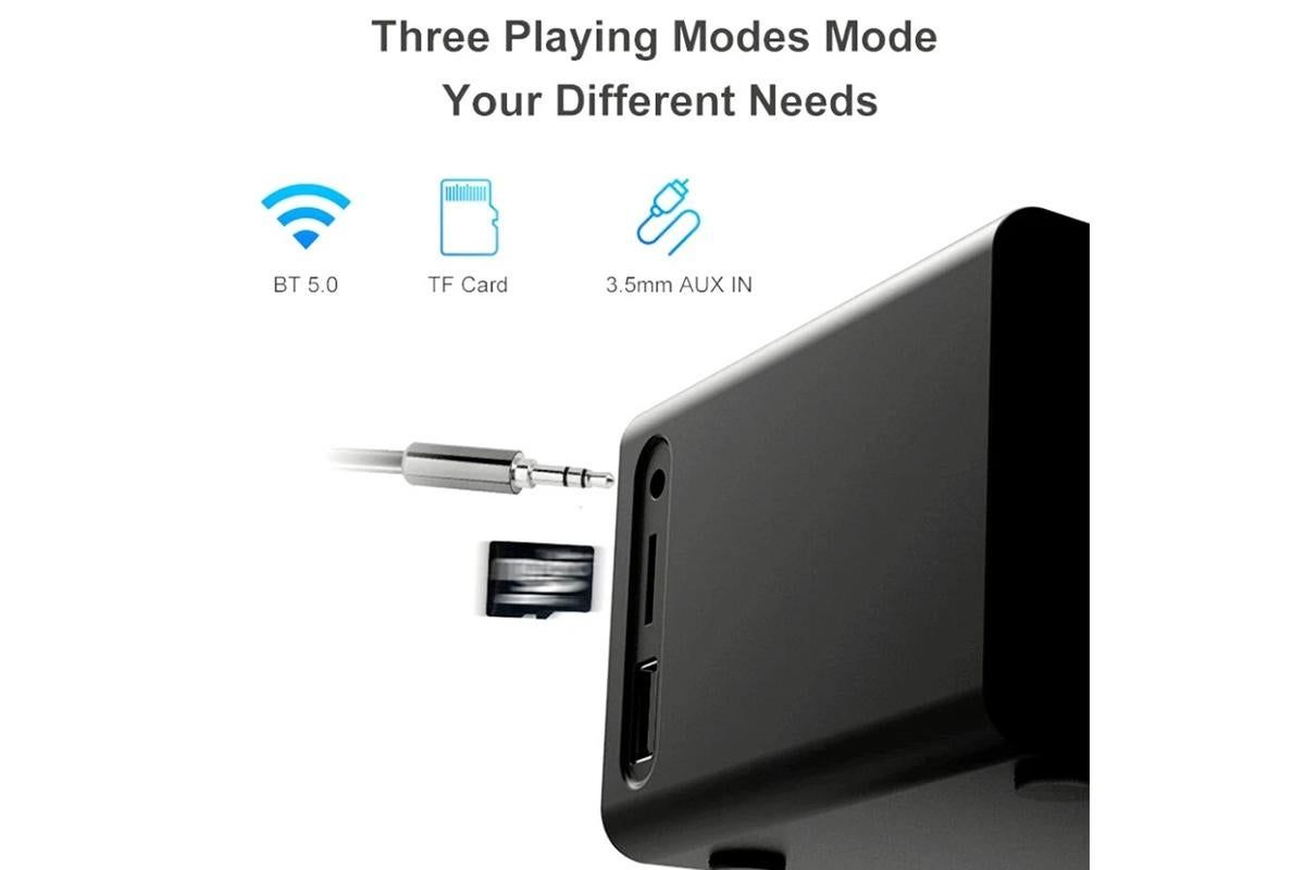 Wireless Charging Bluetooth Speaker with LED Digital Alarm Clock and FM Radio - Image 5