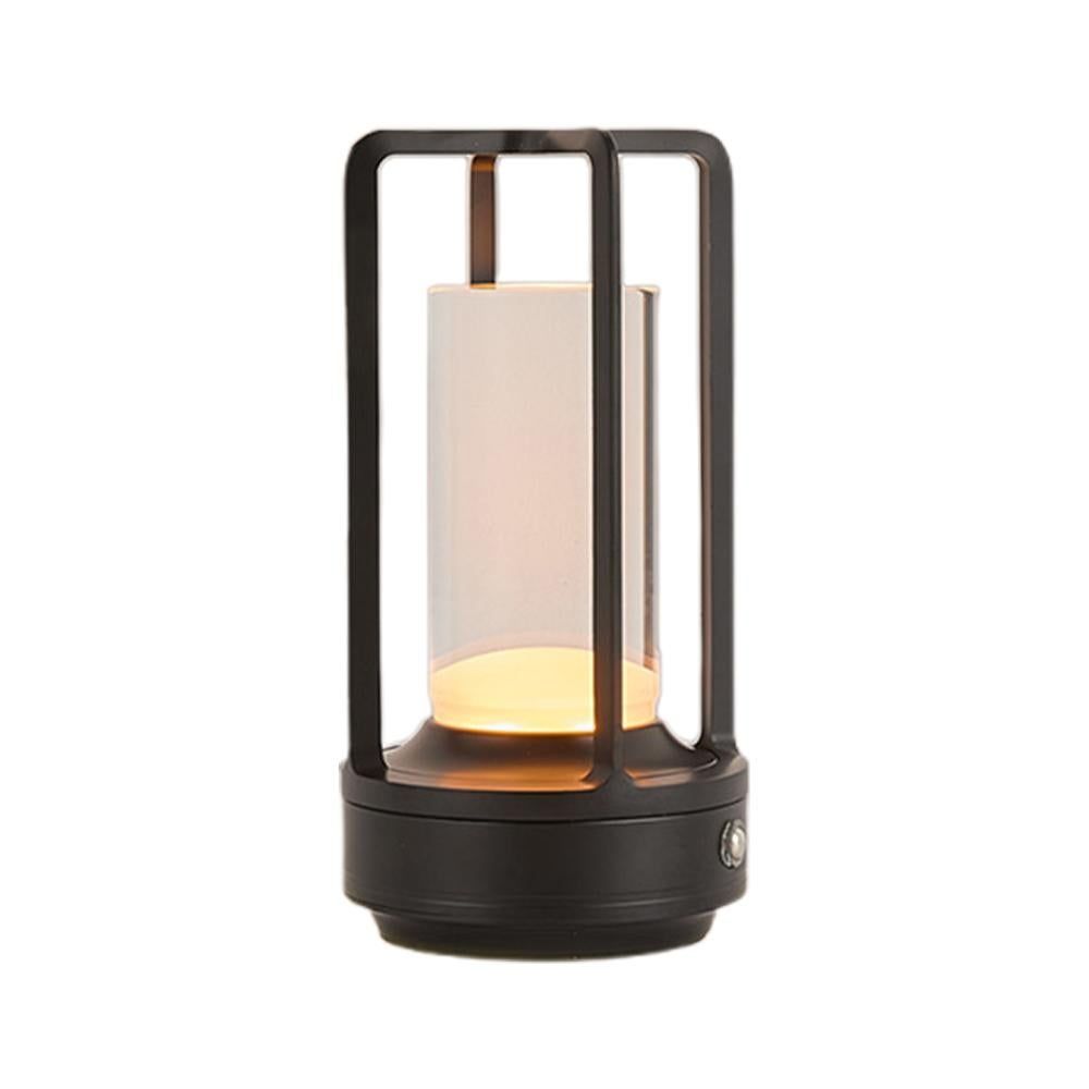 Table Lamp Rechargeable with Touch Dimmer for Bedroom - Black - Image 1