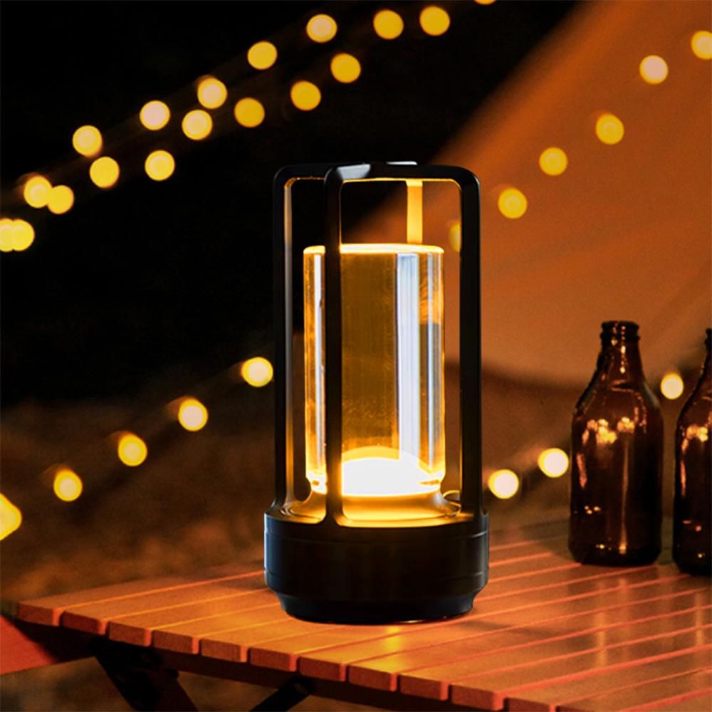 Table Lamp Rechargeable with Touch Dimmer for Bedroom - Black - Image 2