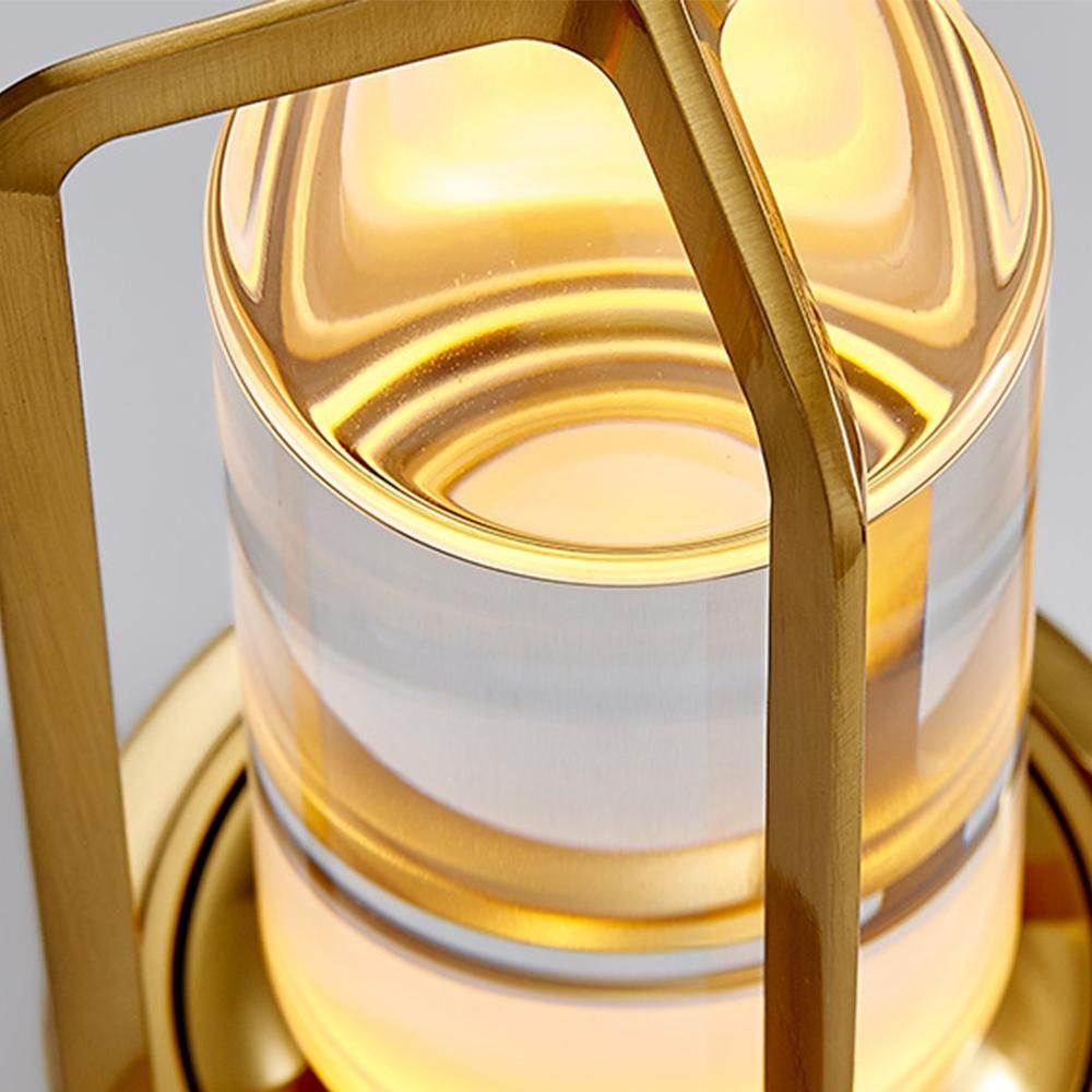 Table Lamp Rechargeable with Touch Dimmer for Bedroom - Gold - Image 3