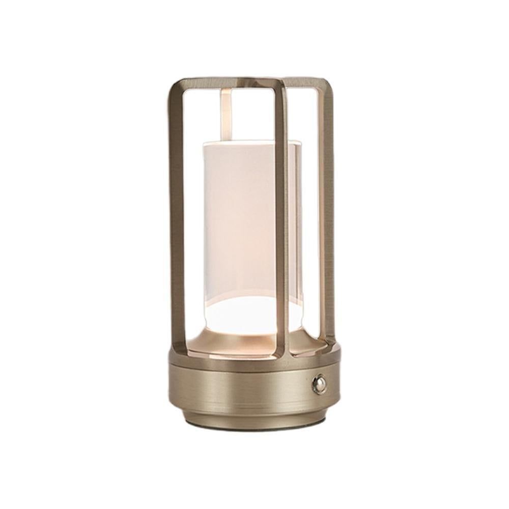 Table Lamp Rechargeable with Touch Dimmer for Bedroom - Silver - Image 4