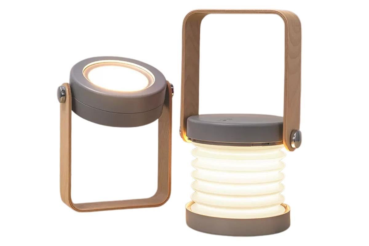 LED Desk Lamp for Office Home Wireless Reading Lamp Dimmable Foldable LED Night Light Portable Camping Flashlight Table Lamp -Grey - Image 1