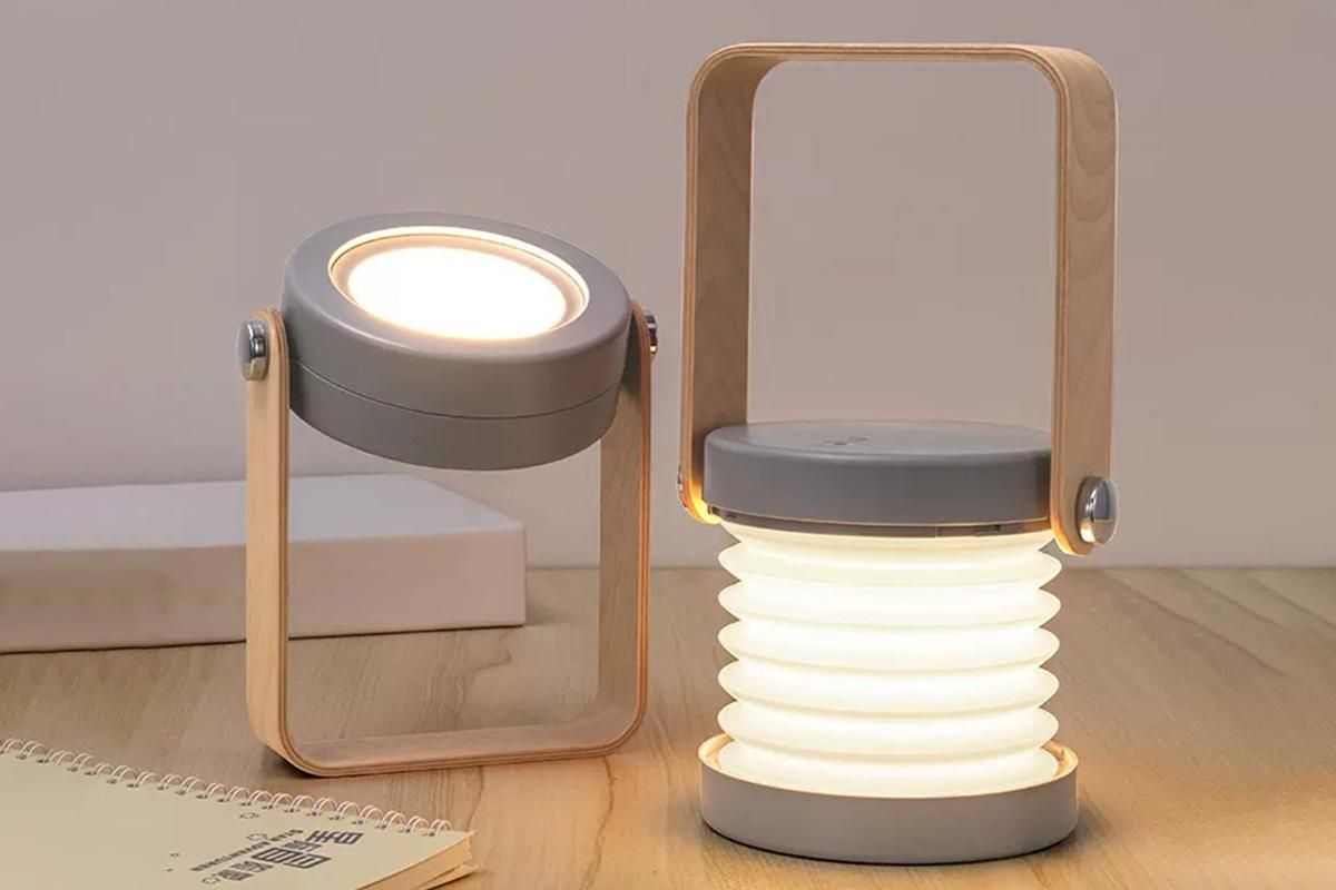 LED Desk Lamp for Office Home Wireless Reading Lamp Dimmable Foldable LED Night Light Portable Camping Flashlight Table Lamp -Grey - Image 2