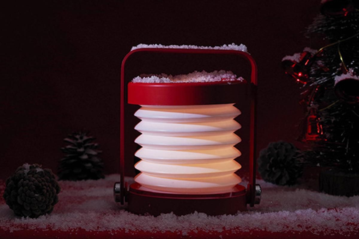 LED Desk Lamp for Office Home Wireless Reading Lamp Dimmable Foldable LED Night Light Portable Camping Flashlight Table Lamp -Red - Image 5