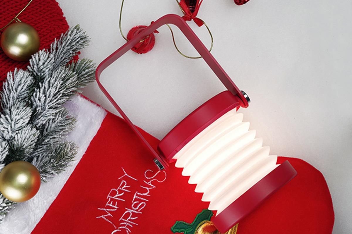 LED Desk Lamp for Office Home Wireless Reading Lamp Dimmable Foldable LED Night Light Portable Camping Flashlight Table Lamp -Red - Image 6