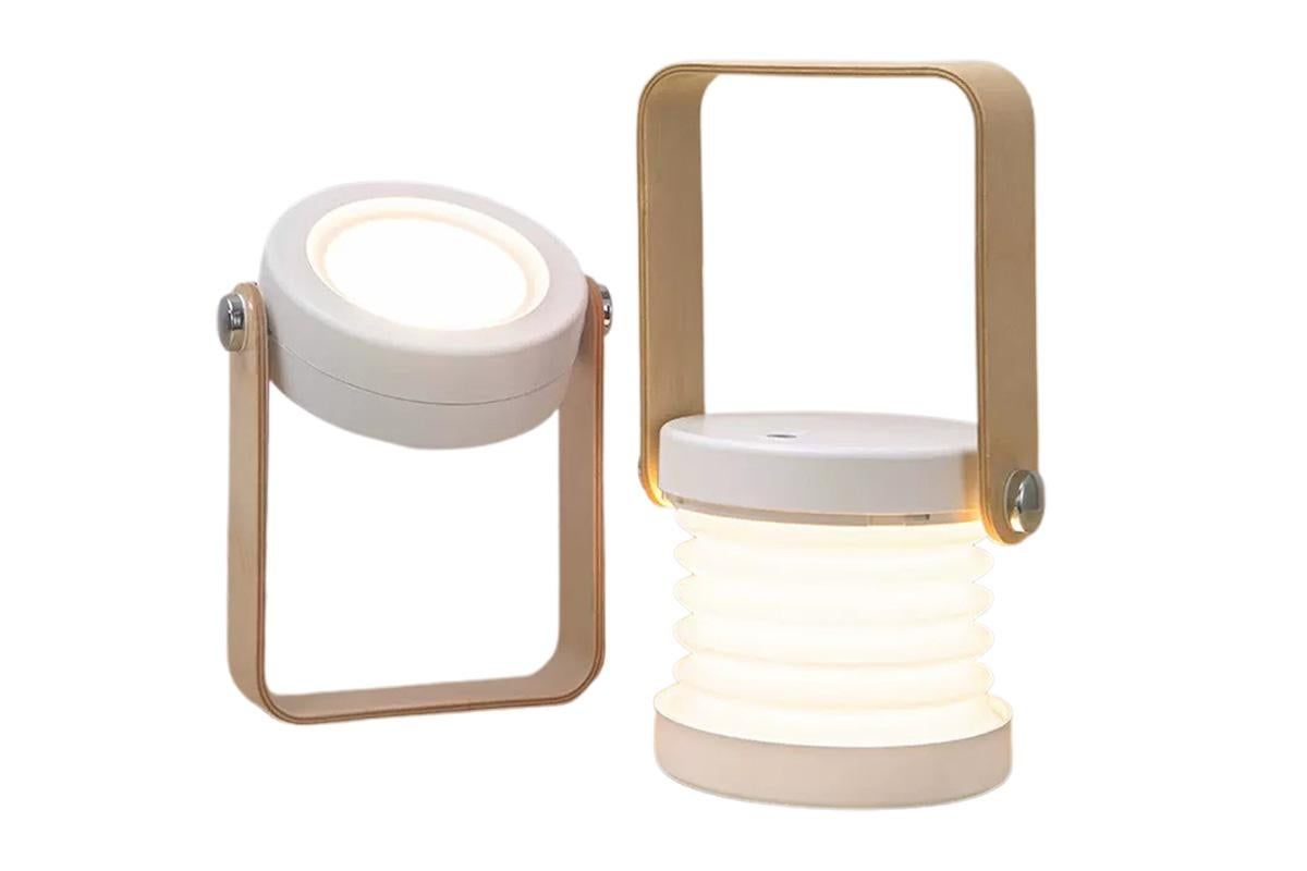 LED Desk Lamp for Office Home Wireless Reading Lamp Dimmable Foldable LED Night Light Portable Camping Flashlight Table Lamp -White - Image 1