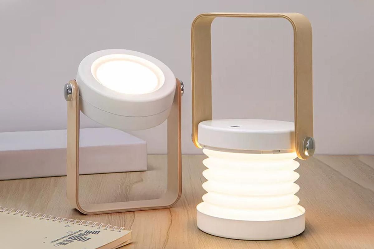 LED Desk Lamp for Office Home Wireless Reading Lamp Dimmable Foldable LED Night Light Portable Camping Flashlight Table Lamp -White - Image 2