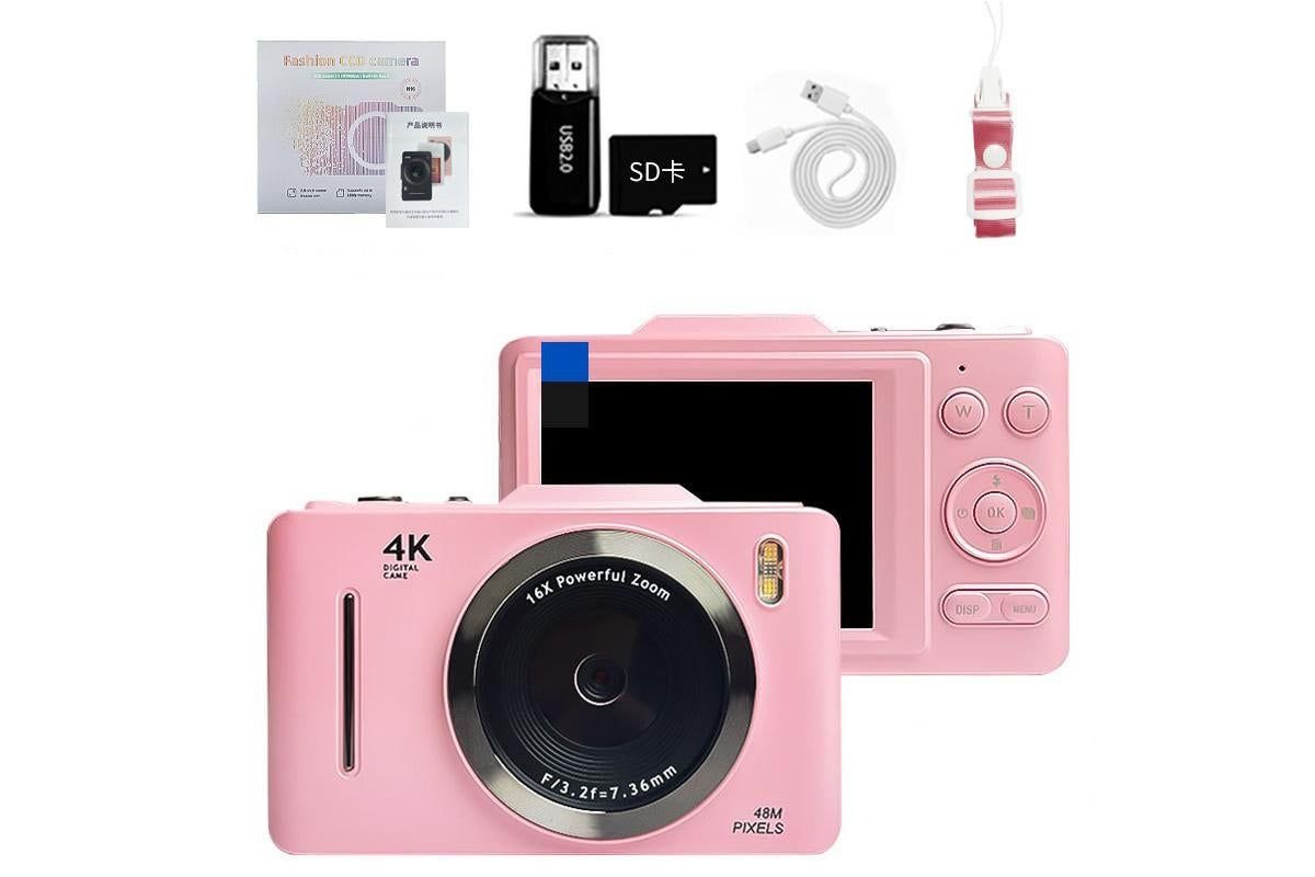 Digital Camera 4K Vlogging Camera for Photography with 32GB Card 48MP Portable Digital Camera with 16X Zoom - White - Image 4