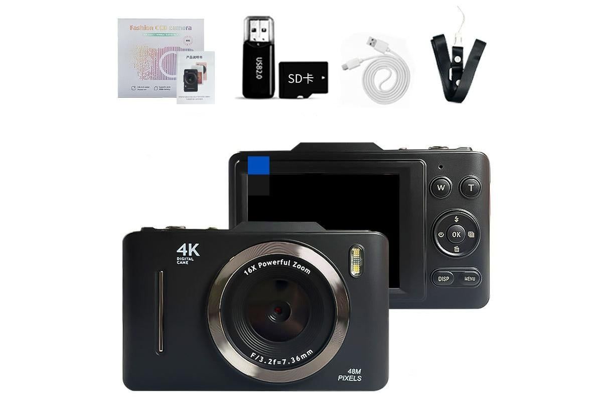 Digital Camera 4K Vlogging Camera for Photography with 32GB Card 48MP Portable Digital Camera with 16X Zoom - White - Image 5