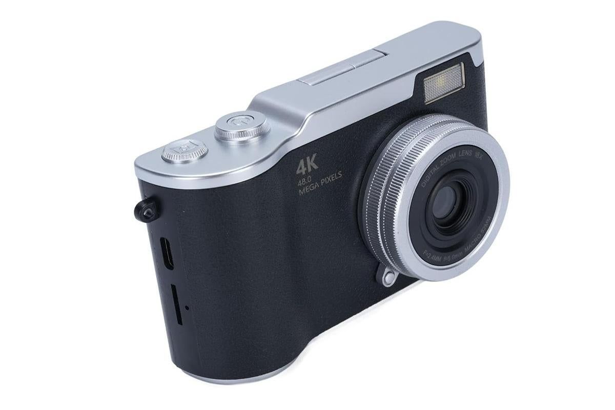 HD 1080P Flip Screen Retro Digital Camera 2.4-inch Display with 64GB TF Card - Black - Image 3