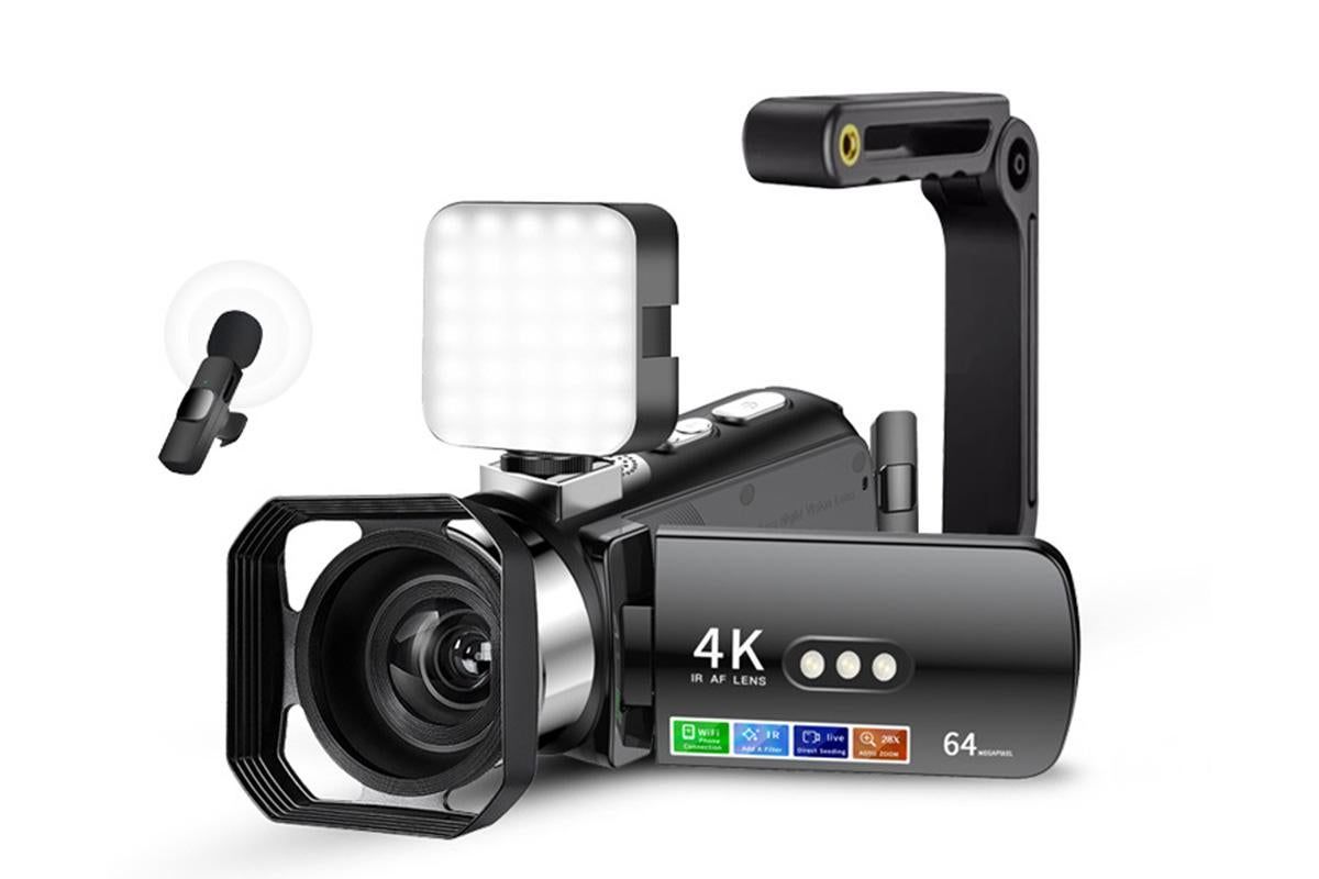 4K Video Camera Camcorder 64MP Vlogging Camera With 28X Digital Zoom for YouTube - Black Pro Version - Image 5