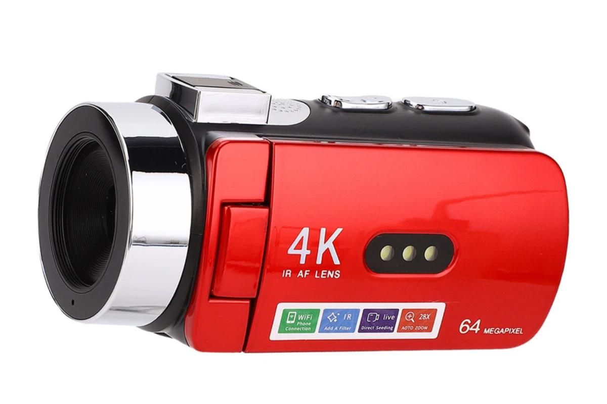 4K Video Camera Camcorder 64MP Vlogging Camera With 28X Digital Zoom for YouTube - Red Pro Version - Image 2