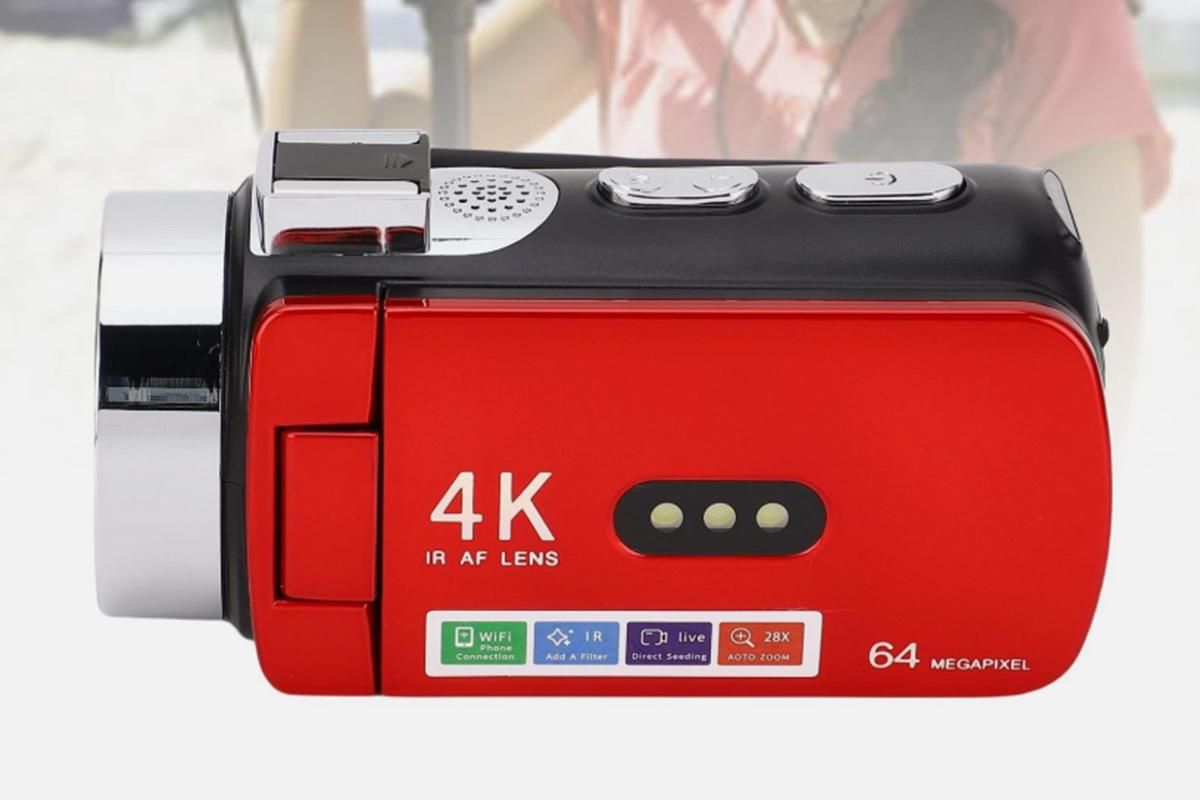 4K Video Camera Camcorder 64MP Vlogging Camera With 28X Digital Zoom for YouTube - Red Pro Version - Image 7