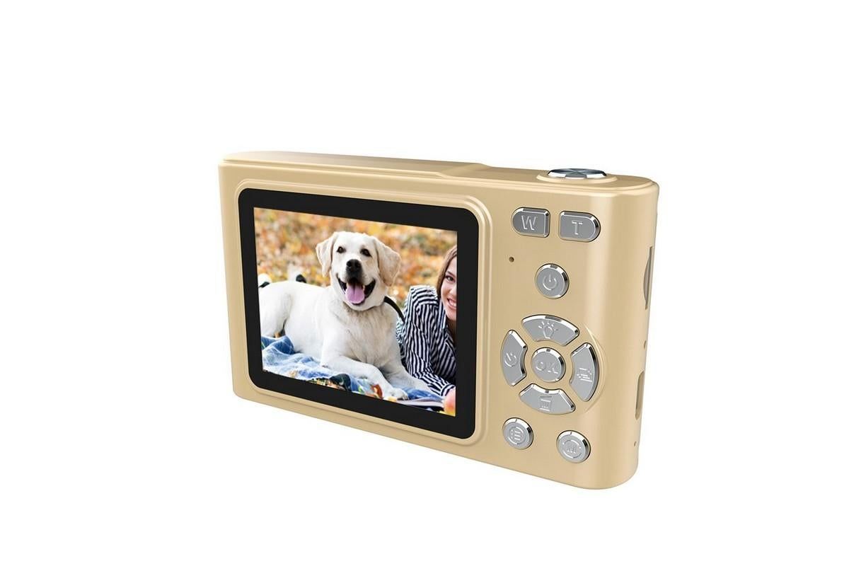 4K HD Digital Camera for Photography and Video Vlogging Camera Camera with 32G Memory Card 16X Digital Zoom -Gold - Image 3