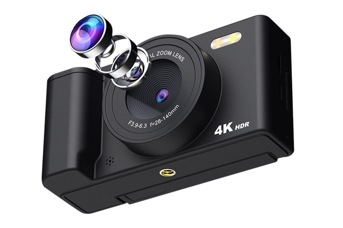 4K Digital Camera Flip Screen Autofocus for Vlogging and Photography Beginners - Black - Image 4