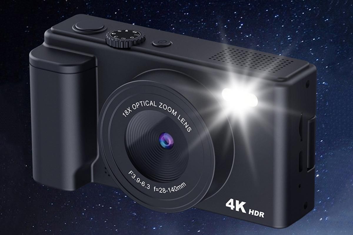 4K Digital Camera Flip Screen Autofocus for Vlogging and Photography Beginners - Black - Image 6