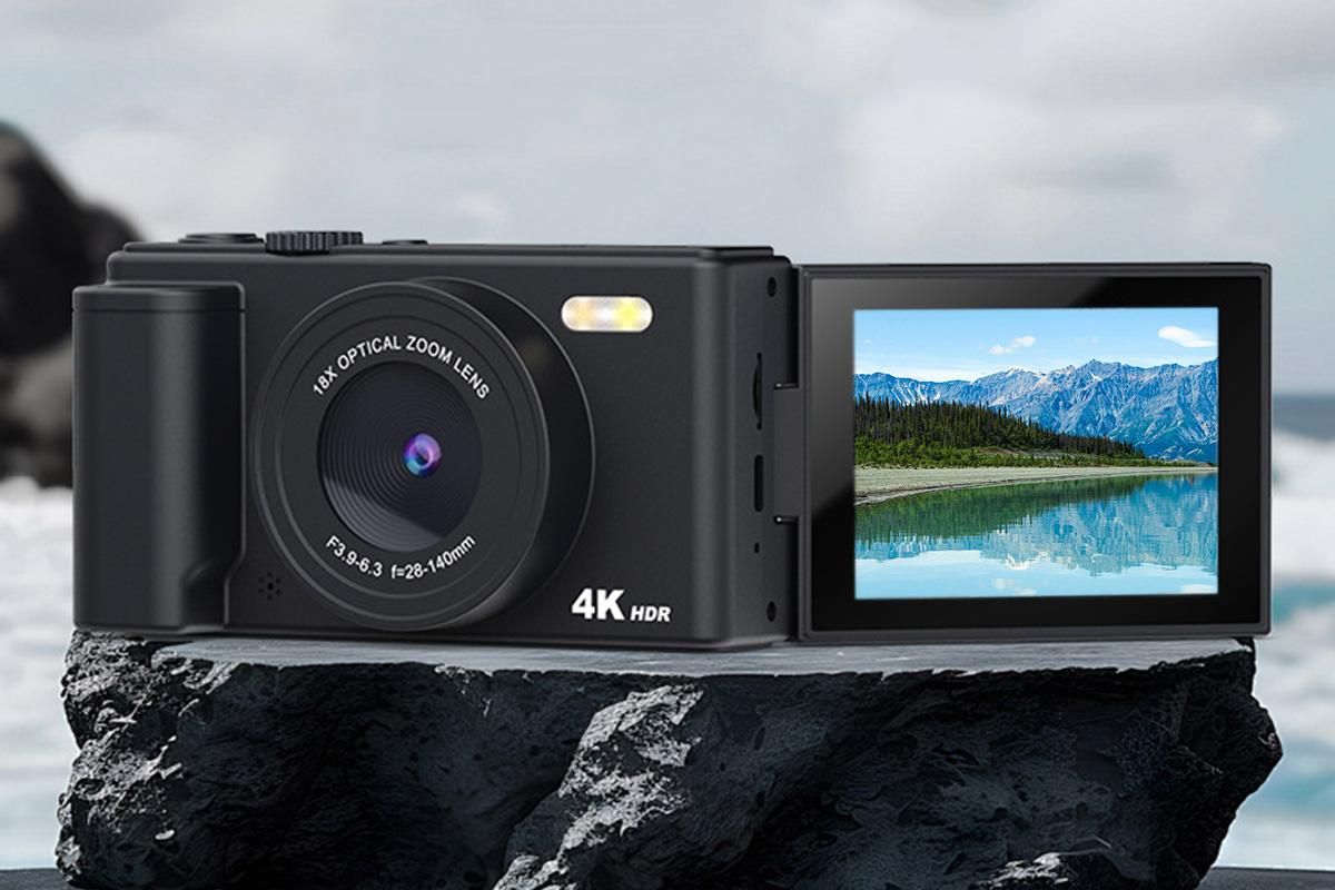 4K Digital Camera Flip Screen Autofocus for Vlogging and Photography Beginners - Black - Image 7