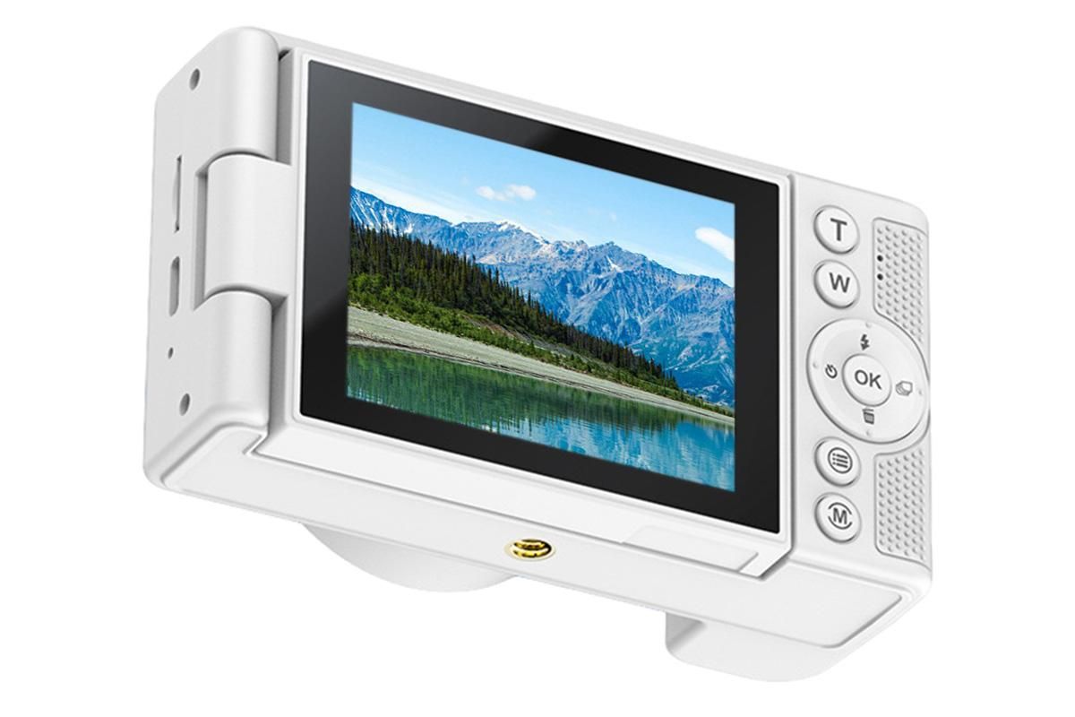 4K Digital Camera Flip Screen Autofocus for Vlogging and Photography Beginners - White - Image 3