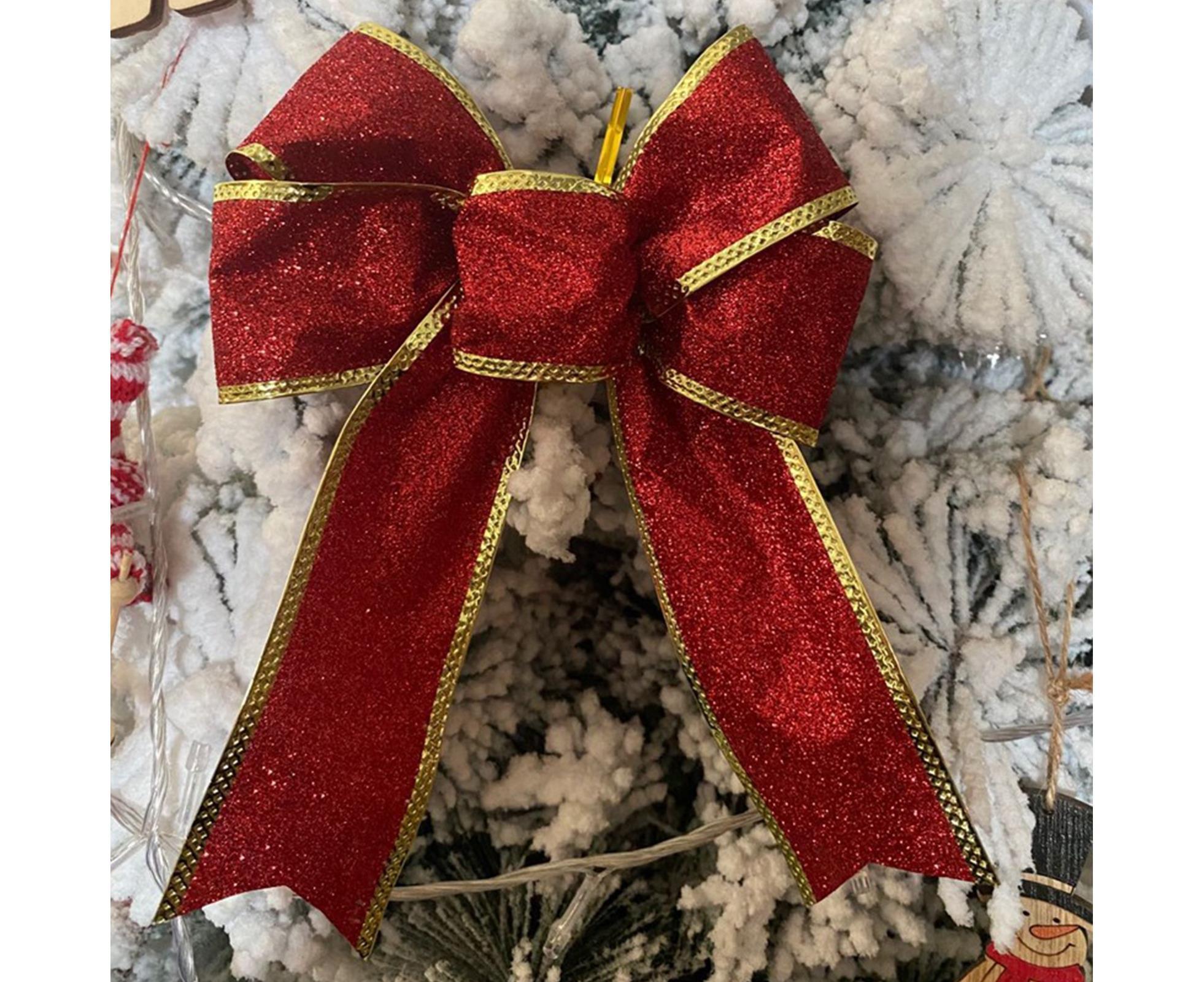 Fabric Xmas Bowknot-Red - Image 3