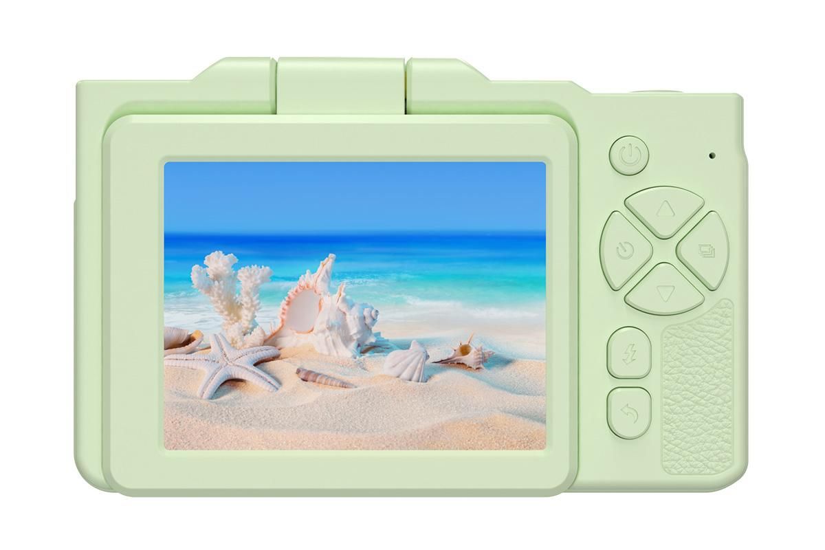 Digital Camera With 180 Degree Flip Screen 16X Digital Zoom Camera With 32G Memory Card -Green - Image 3